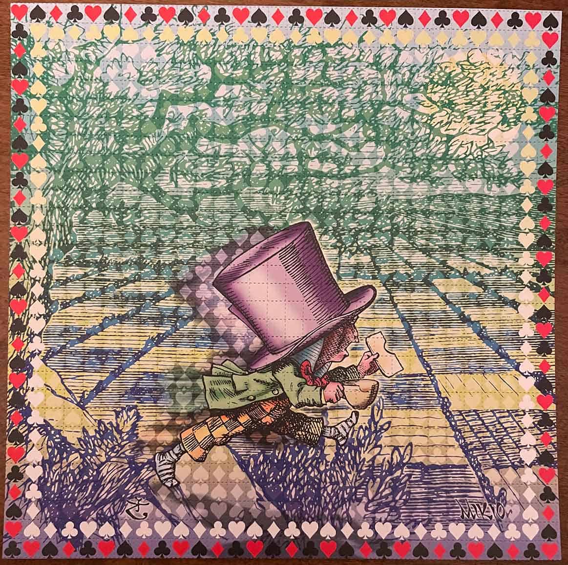 Mikio Mad Hatter Blotter Art 2021