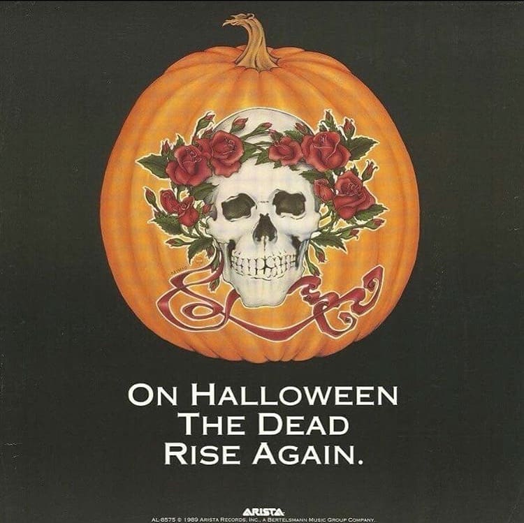 Grateful Dead Halloween Pumpkin Blotter Art