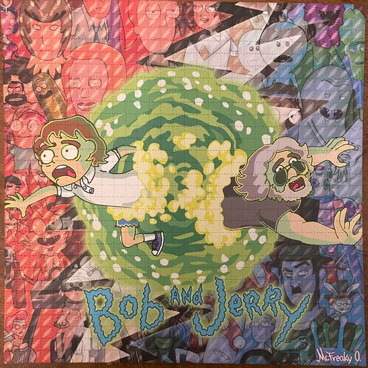 Bob and Jerry Rick and Morty Style Blotter Art