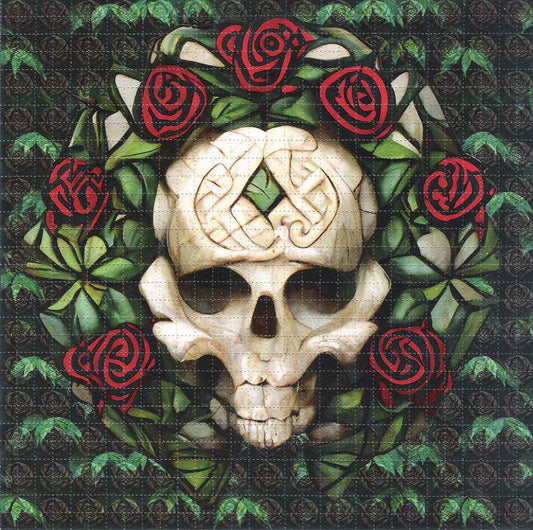 Celtic Skull and Roses Blotter Art