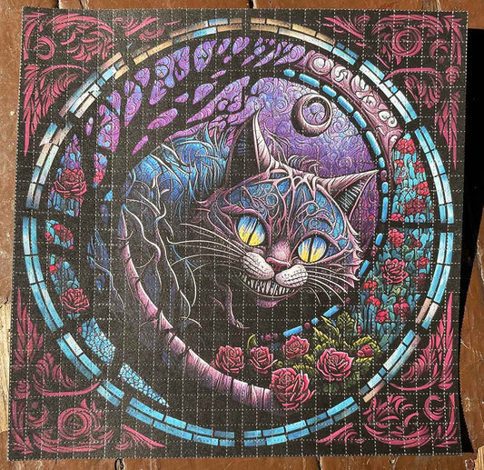 Cheshire Cat Blotter Art