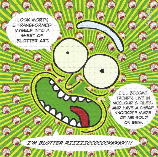 Pickle Rick Blotter Art (Blotter Rick)